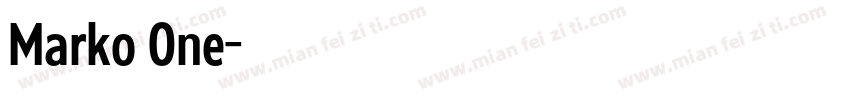 Marko One字体转换